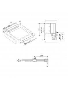 KIT CAJON G1311 MINIBOX 500X84MM BLANCO 2