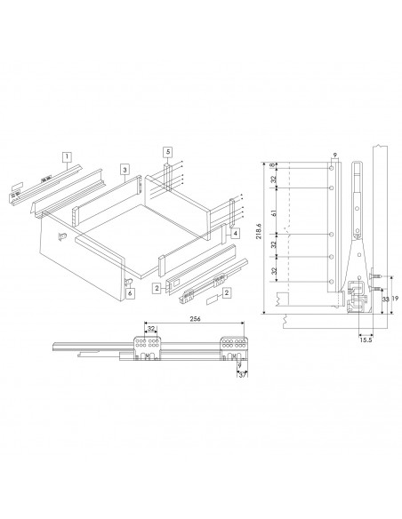 KIT CAJON OLLERO 500MM BLANCO BLANCO