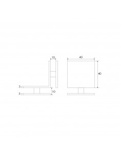 SOPORTE 304 VIDRIO/VIDRIO  90°CR 2