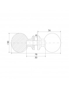 TIRADOR DOBLE 606 D.30MM PARA VIDRIO 2