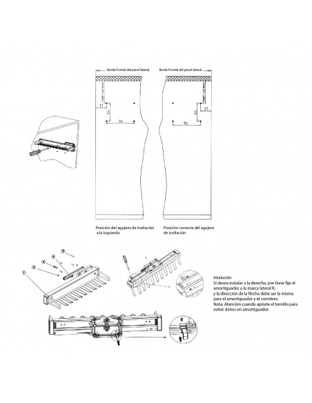 CORBATERO DESLIZANTE  WS4310S CIERRE SUAVE BLANCO