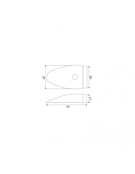 TOPE PUERTA 059 BALA DE PISO SATINADO