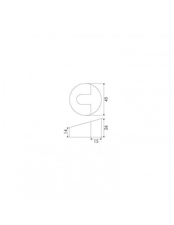 TOPE PUERTA 076 CILINDRICO ASIMETRICO