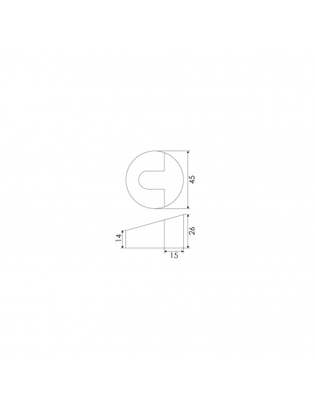 TOPE PUERTA 076 CILINDRICO ASIMETRICO