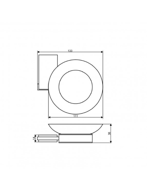 JABONERA 5542 PLATILLO VIDRIO ZEN