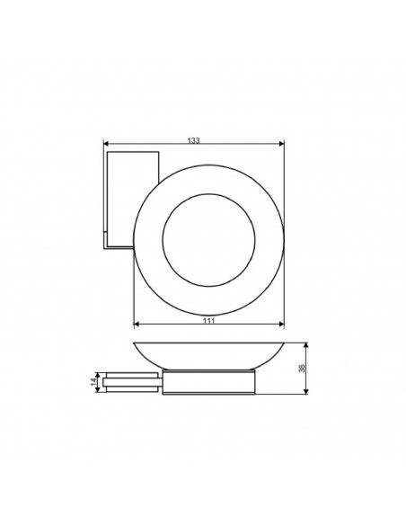 JABONERA 5542 PLATILLO VIDRIO ZEN