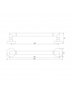 TOALLERO 3411 DE BARRA ARMONY 600MM 2