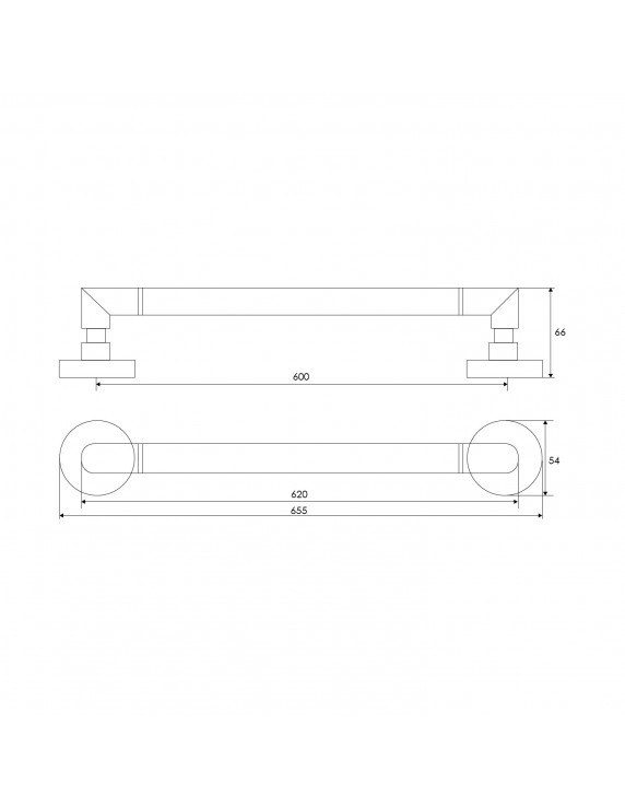 TOALLERO 3411 DE BARRA ARMONY 600MM