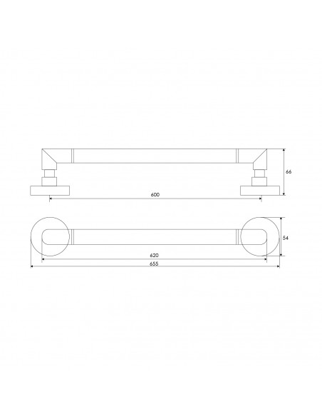 TOALLERO 3411 DE BARRA ARMONY 600MM