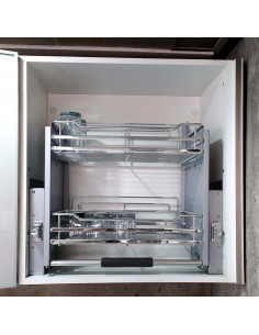 REPISA MOVIL 2 NIVELES 600MM CROMO 2