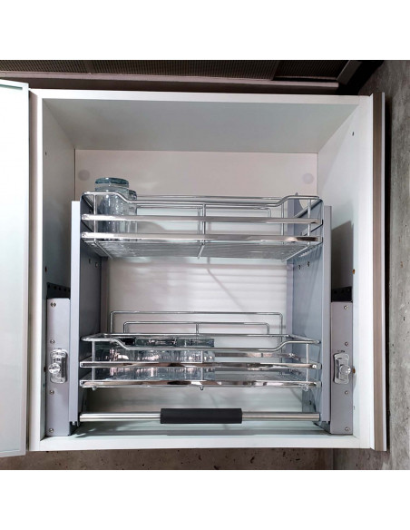 REPISA MOVIL 2 NIVELES 600MM CROMO