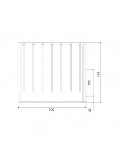 PANTALONERO CD 900MM DESLIZANTE ALUM. ALUM. MATE 2