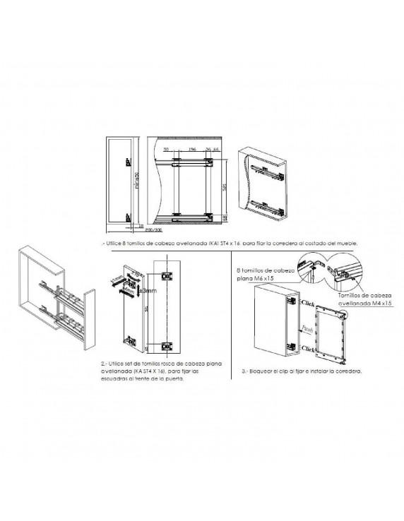 ESPECIERO LATERAL IZQ. 3 NIVEL. 200MM FLAT GREY