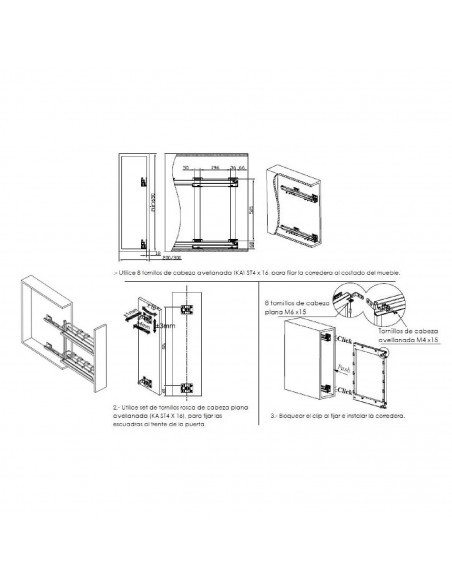 ESPECIERO LAT. DER FLAT GREY 300MM 2 NIVEL