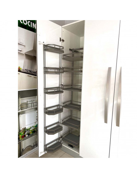 DESPENSA EXTRAIBLE SIMPLE 450MM FLAT GREY