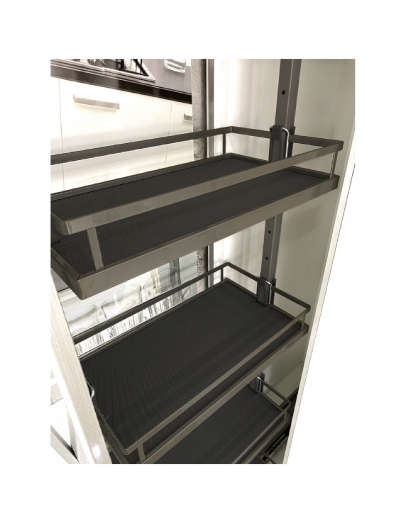 KIT COLUMNA FLAT GREY 300 MM - 6 CESTOS DARK GREY