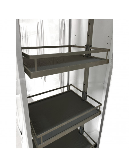 KIT COLUMNA FLAT GREY 400 MM -  6 CESTOS DARK GREY