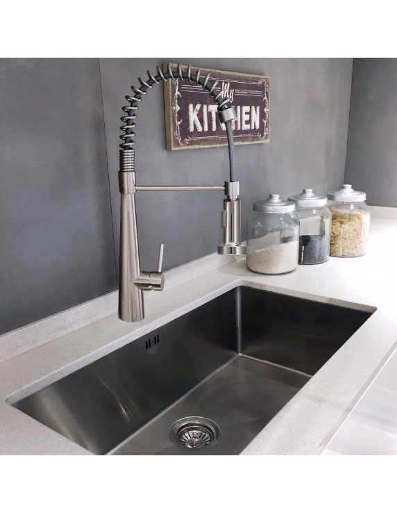 MONOMANDO LAVAPLATO SPRING 980002 INOX SATIN