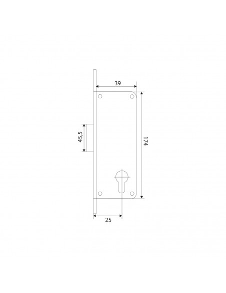 CERRADURA VAIVEN PERFIL 2216