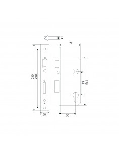 CERRADURA ANTIPANICO TESA 2030F 2