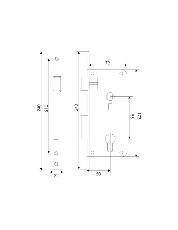 CERRADURA VAIVEN 2036