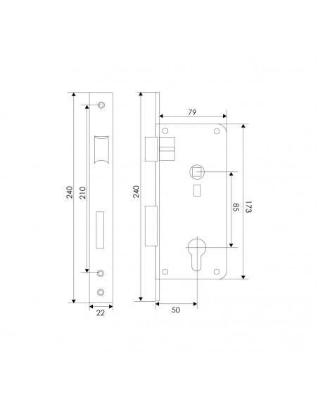 CERRADURA VAIVEN 2036