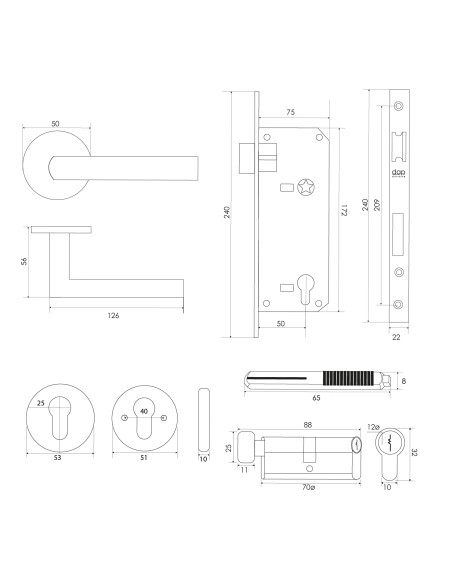 KIT 2809 NEGRO OFICINA / ACCESO / DORMITORIO