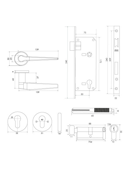 KIT BJ74237 NEGRO OFICINA / ACCESO / DORMITORIO