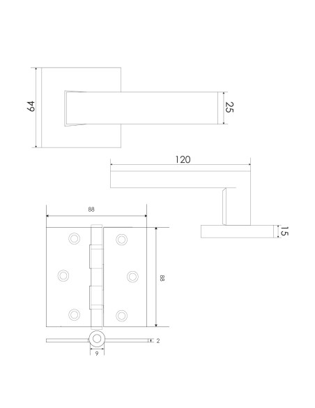 KIT NEGRO DAP SIMPLE PASO 1803 + BISAGRAS