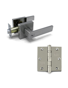 KIT NICKEL SATIN DAP ACCESO 1803 + BISAGRAS INOX
