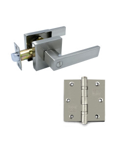 KIT NICKEL SATIN DAP BAÑO 1803 + BISAGRAS INOX