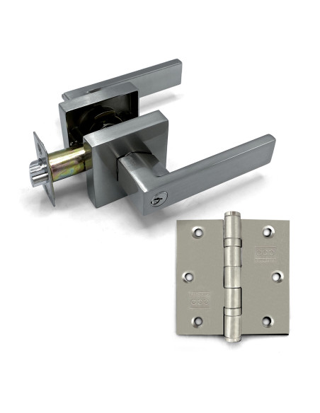 KIT NICKEL SATIN DAP DORMITORIO 1803 + BISAGRAS INOX