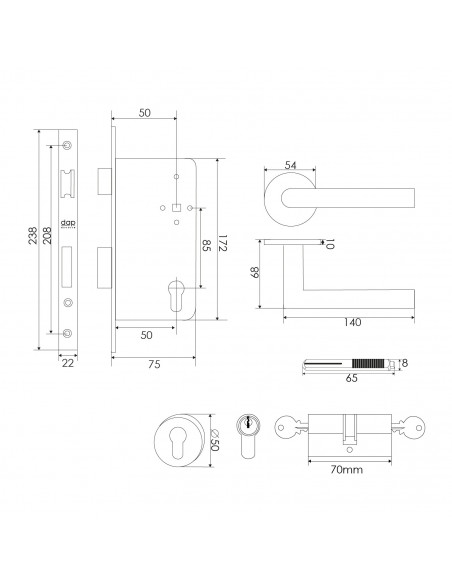 KIT 2816 OVALADA INOX ACCESO
