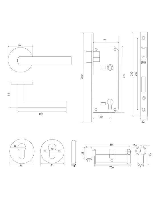 KIT 2809 MACIZA INOX BAÑO