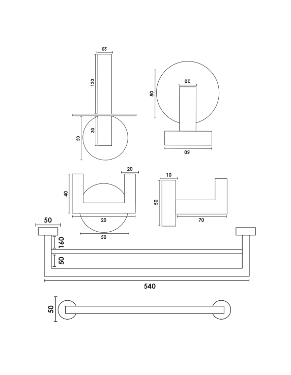 SET DAP BAÑO DOBLE GRAFITO