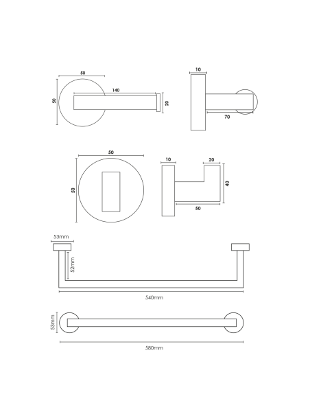SET DAP BAÑO SIMPLE GRAFITO