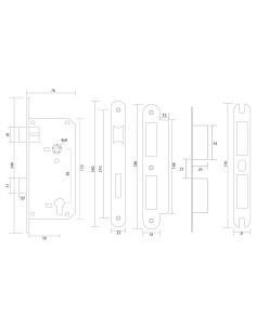 CERRADURA 5085 EMBUT. MULTIPLE R5/8 2