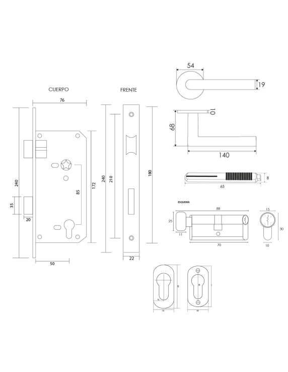 KIT 2816/5085 INOX ACCESO