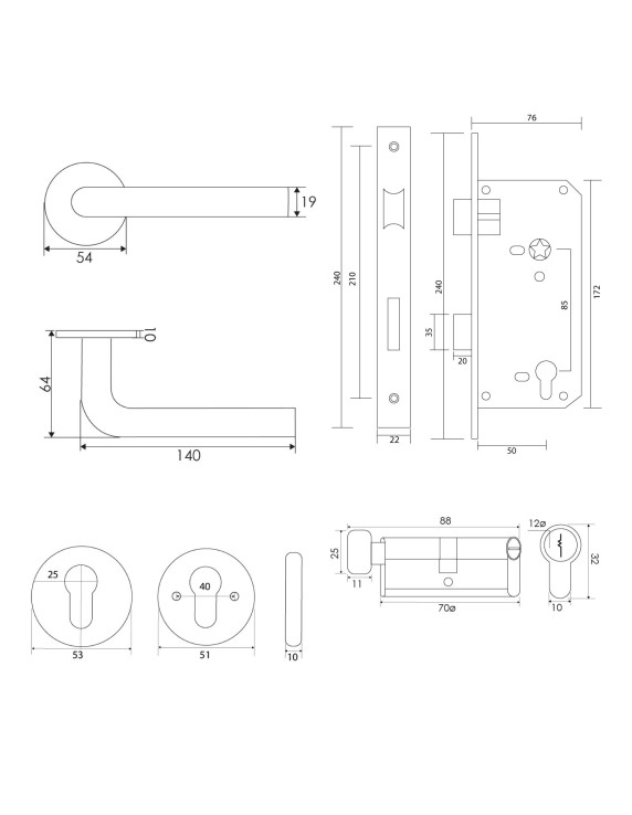 KIT 2815/5085 INOX BAÑO