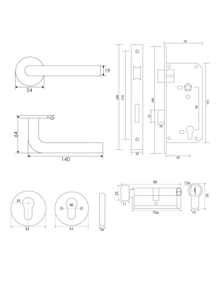 KIT 2815/5085 INOX BAÑO