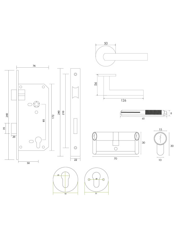 KIT 2809 MACIZA/5085 INOX ACCESO