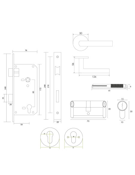 KIT 2809 MACIZA/5085 INOX ACCESO