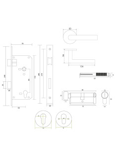 KIT 2809 MACIZA/5085 INOX OFICINA / ACCESO / DORMITORIO 2
