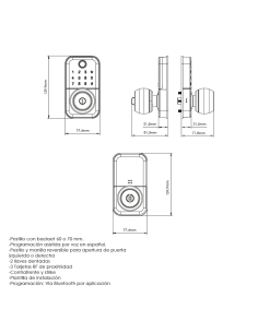 CERRADURA DIGITAL H17B-TB BALL+INSTALACIÓN 2